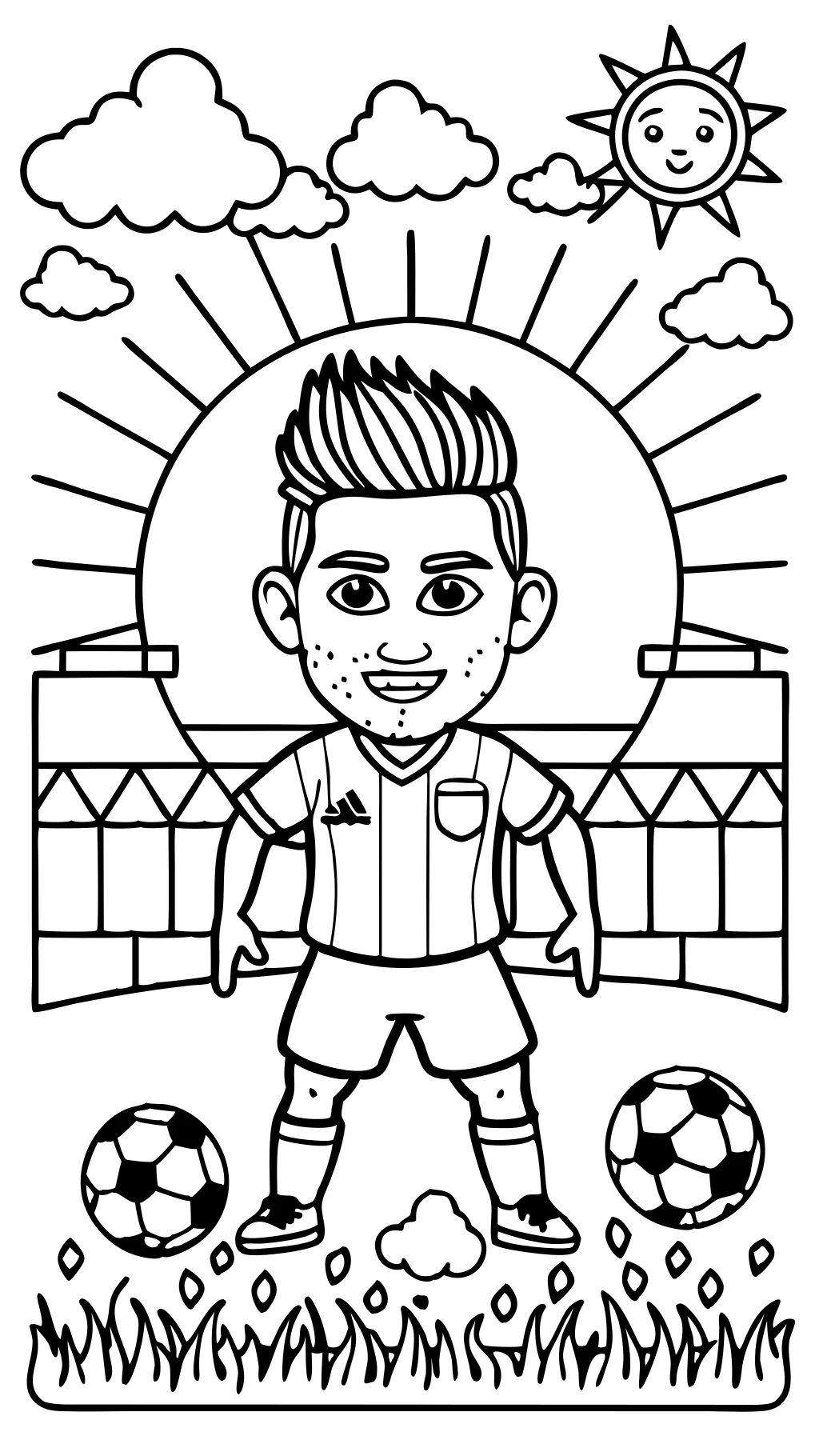 coloriages de football Messi